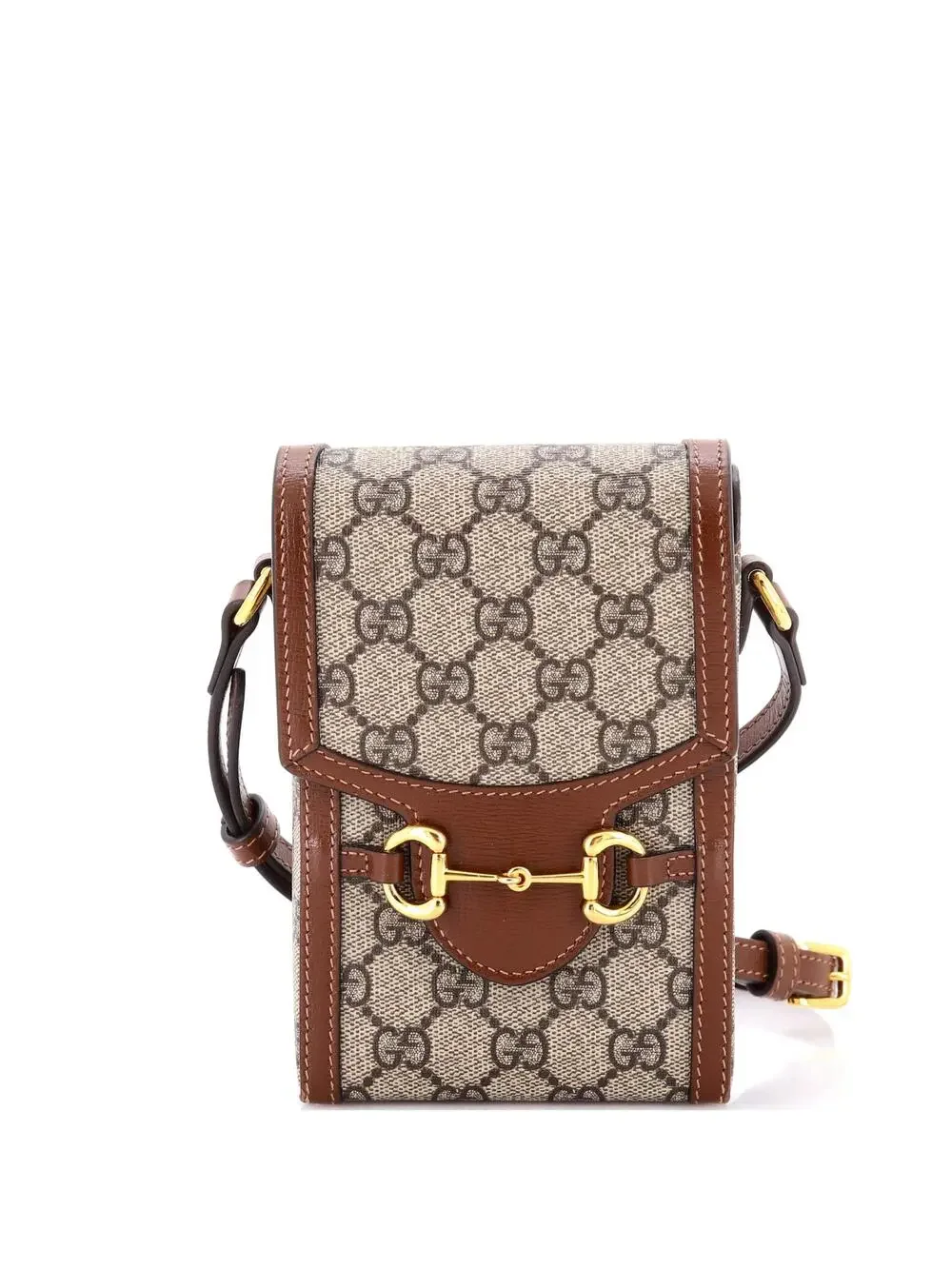 Gucci Horsebit Crossbody Bag Gg Coated #340686G10B